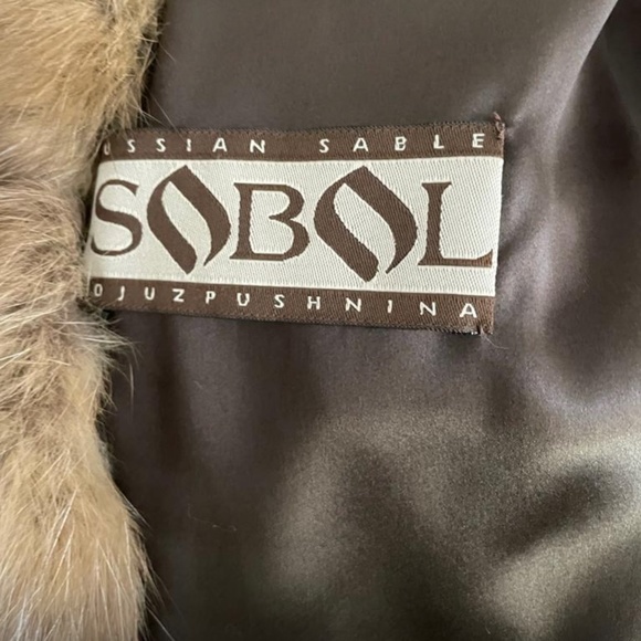 Sable coat with hood NEW! sz 40 - Picture 4 of 7